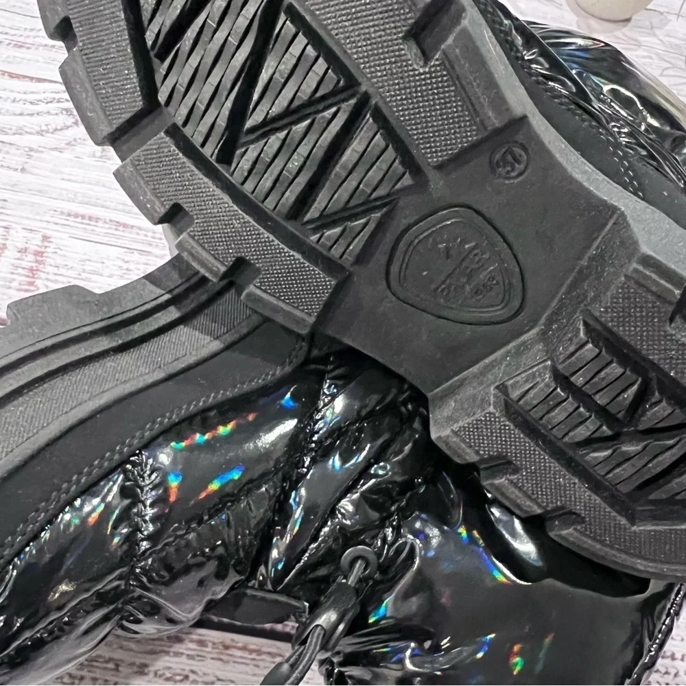 Pajar Varsila Iridescent Black Puffer Snow Moon Boots